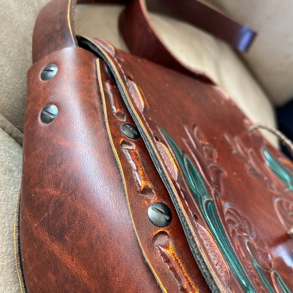 Faux Leather Embossed Shoulder Bag - Picture 8 of 14